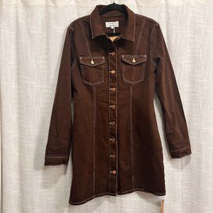 Reformation Newman Denim Mini Dress Size 12/Large